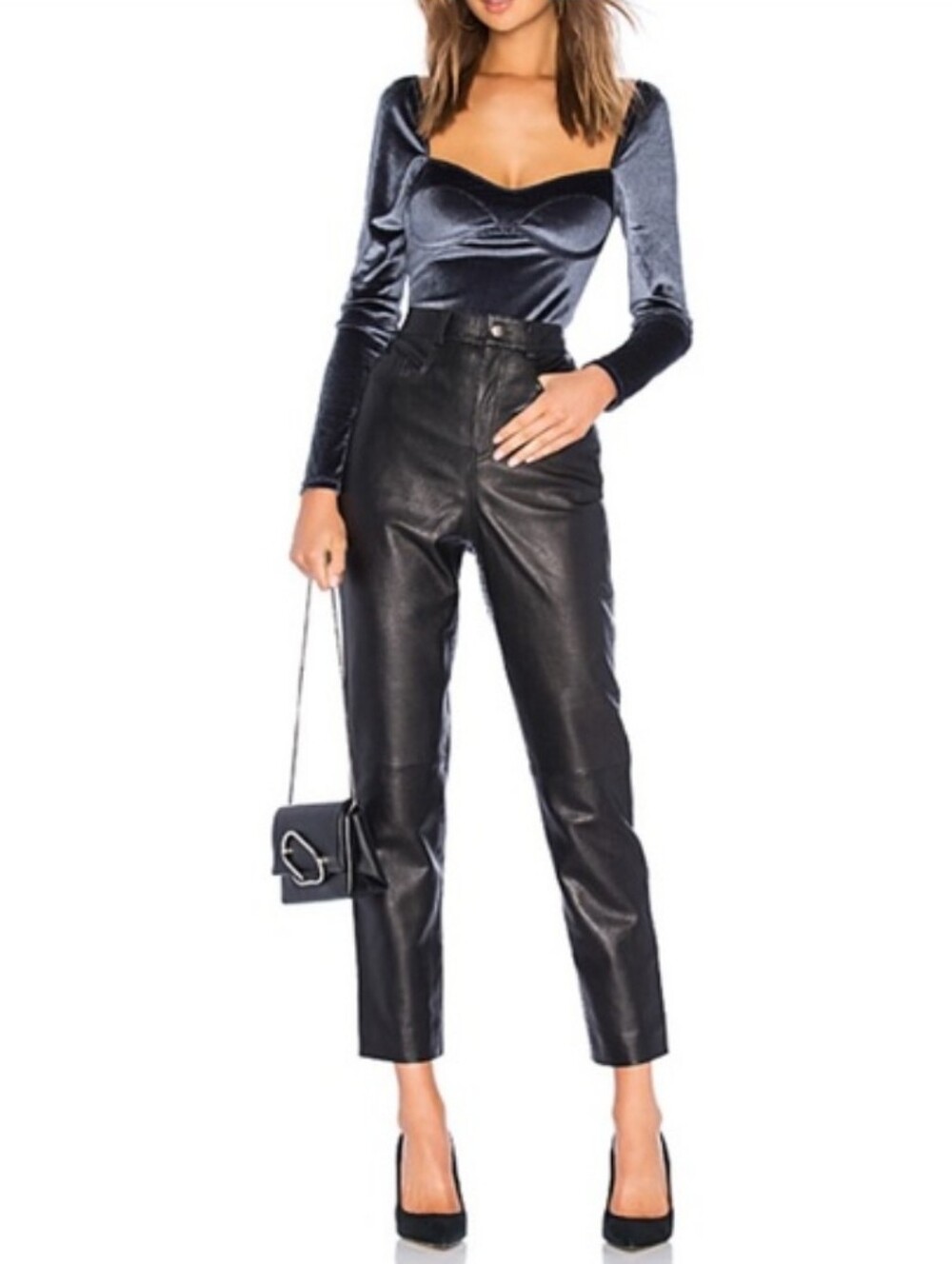 LPA Pebbled Leather Pants 417 Revolve